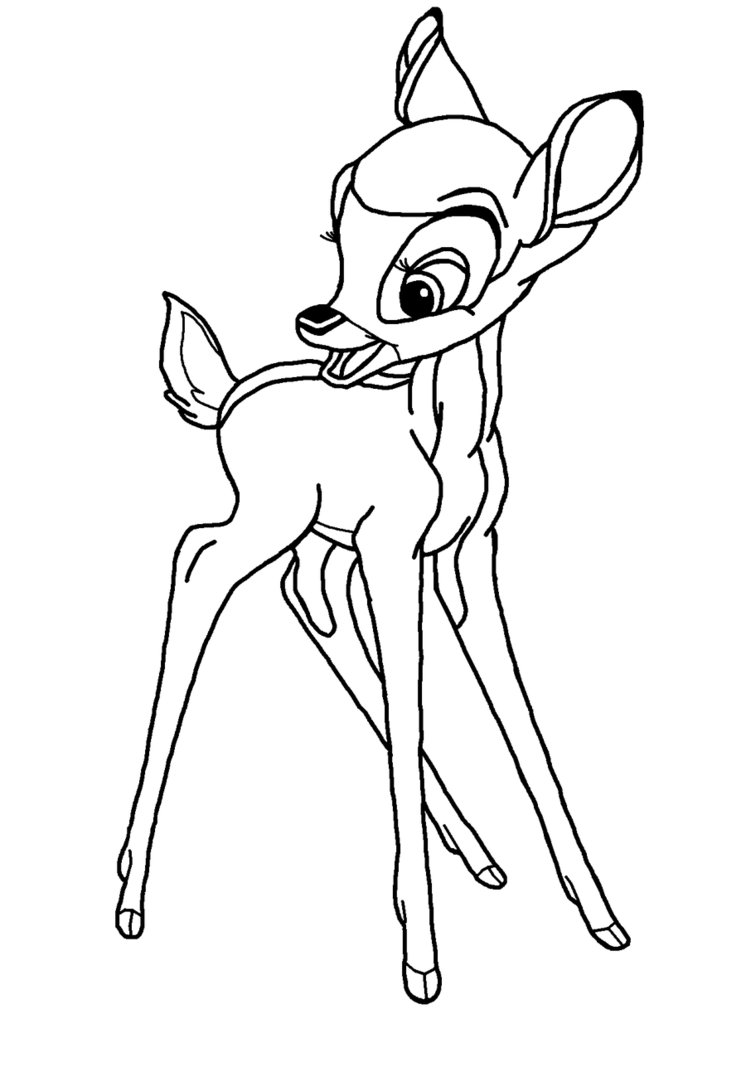 Coloriage Bambi film Disney sorti en 1942 - Disney à imprimer