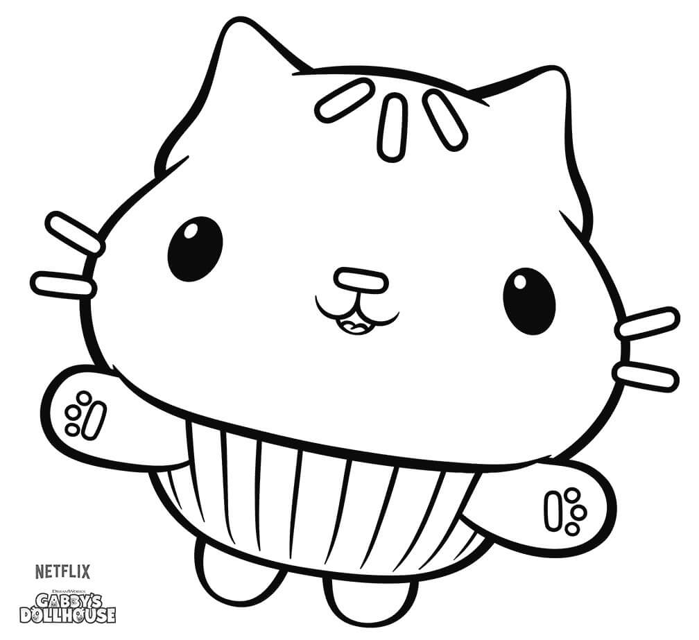 Coloriage Cakey Chat Gabby Chat - Gabby chat à imprimer