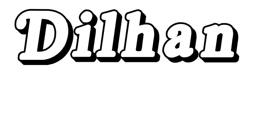Coloriage Dilhan - Prénom à imprimer