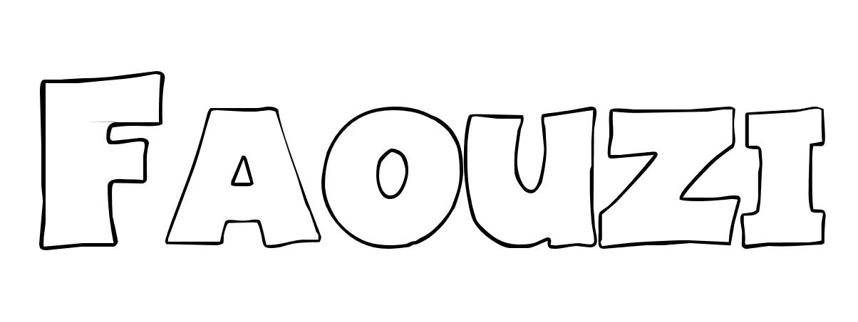 Coloriage Faouzi - Prénom à imprimer