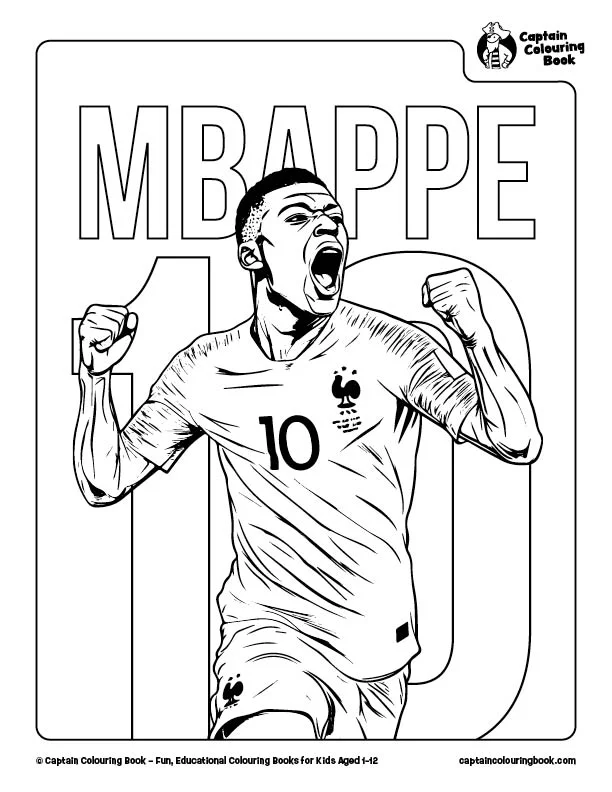 Coloriage Mbappé