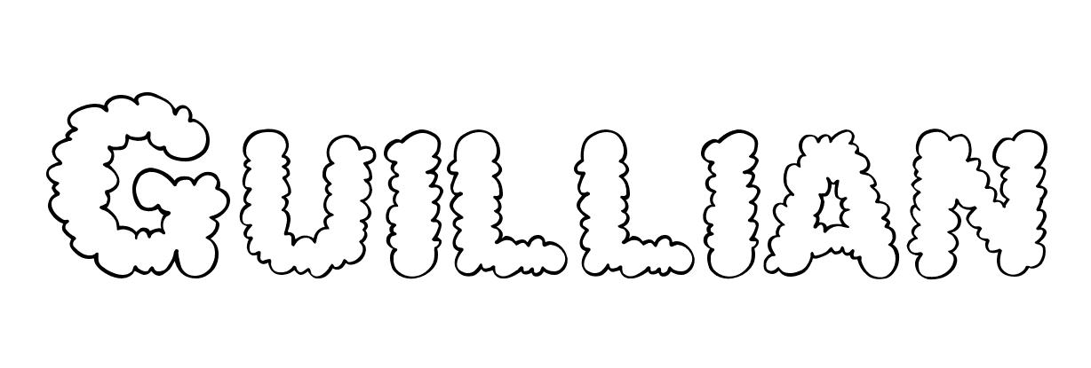 Coloriage Guillian - Prénom à imprimer