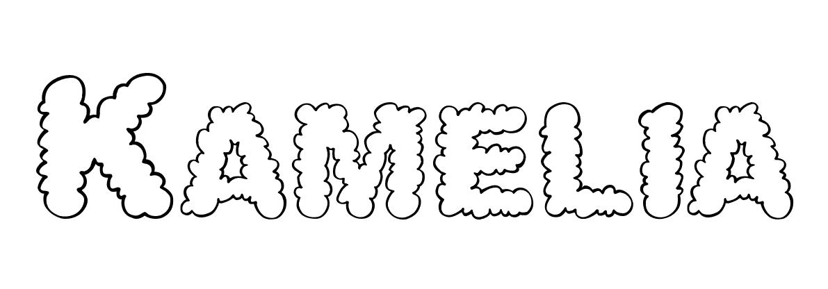 Coloriage Kamelia - Prénom à imprimer
