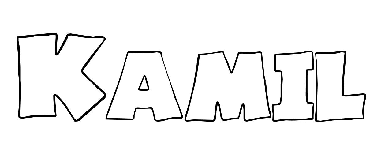 Coloriage Kamil - Prénom à imprimer