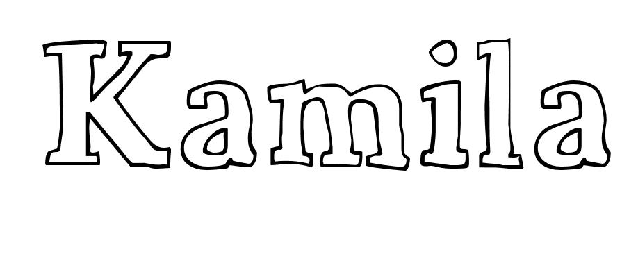 Coloriage Kamila - Prénom à imprimer