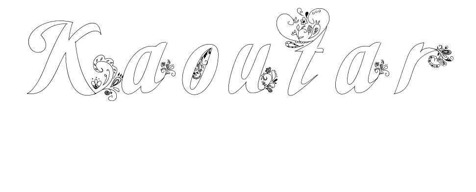 Coloriage Kaoutar - Prénom à imprimer