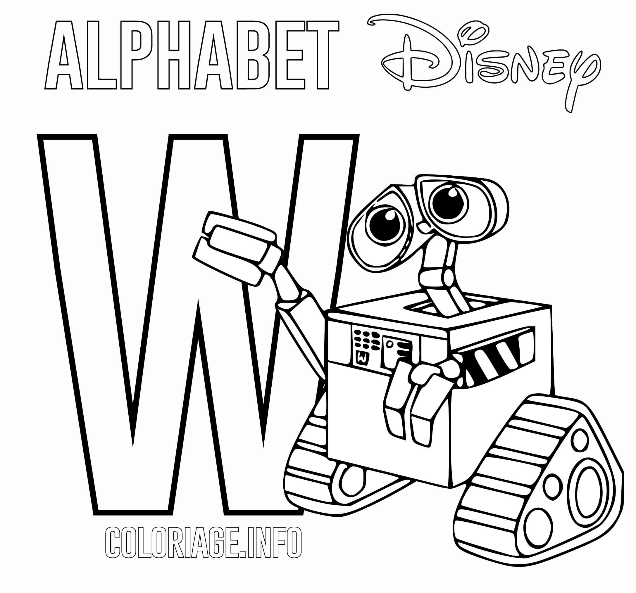 Coloriage Alphabet disney
