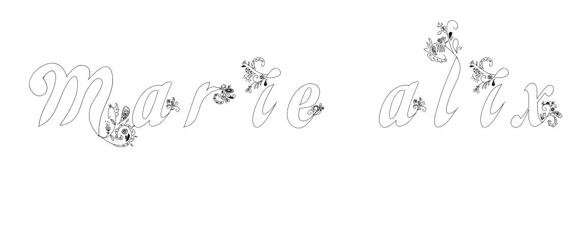 Coloriage Marie Alix - Prénom à imprimer