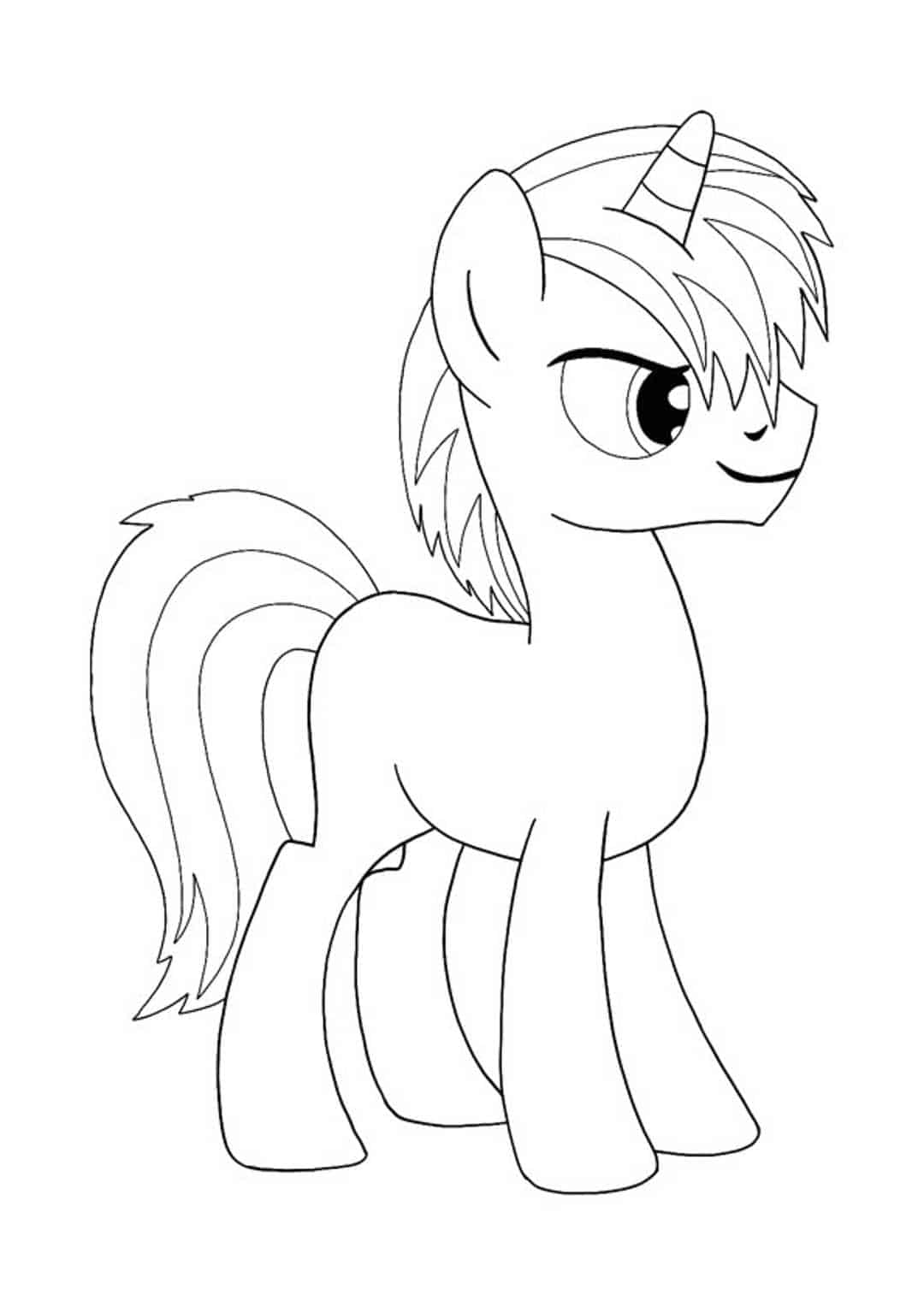 Coloriage My Little Pony Licorne Masculin - Licorne à imprimer