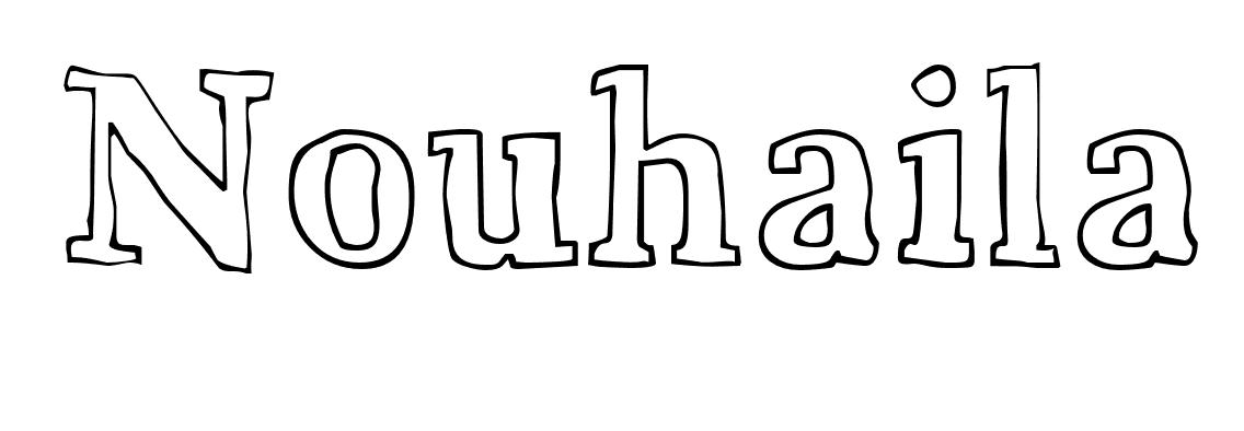 Coloriage Nouhaila - Prénom à imprimer