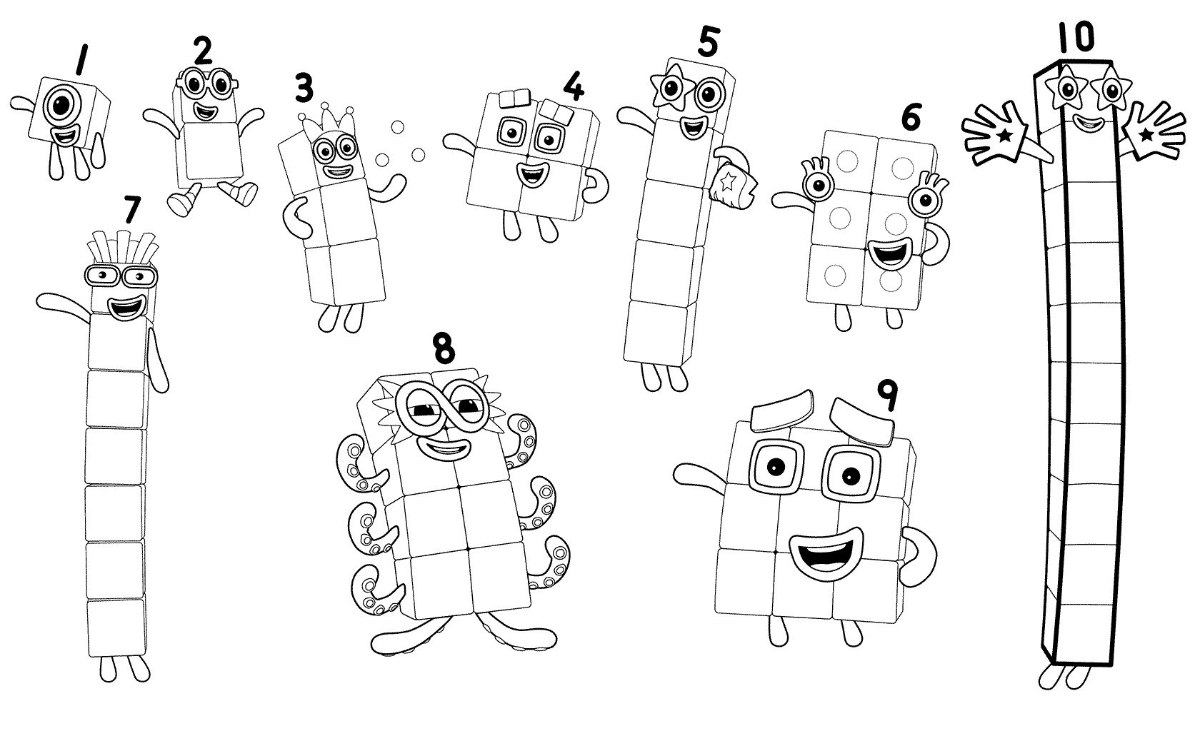 Coloriage Numberblocks