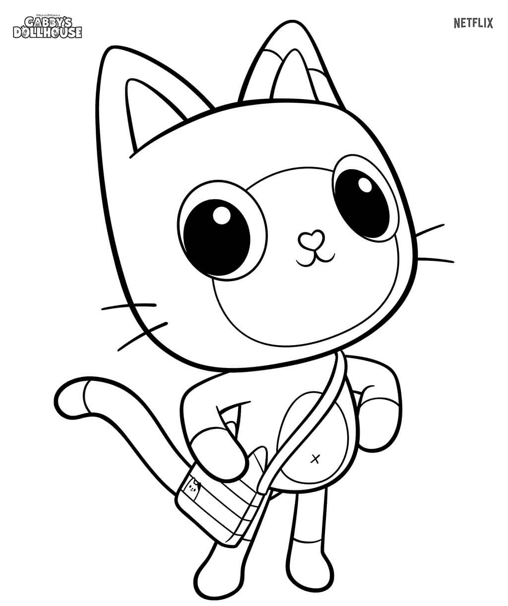 Coloriage Pandy Paws Gabbys Dollhouse Gabby Chat - Gabby chat à imprimer