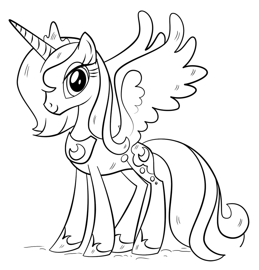 Coloriage Princesse Pégase - Mon Petit Poney - Licorne à imprimer