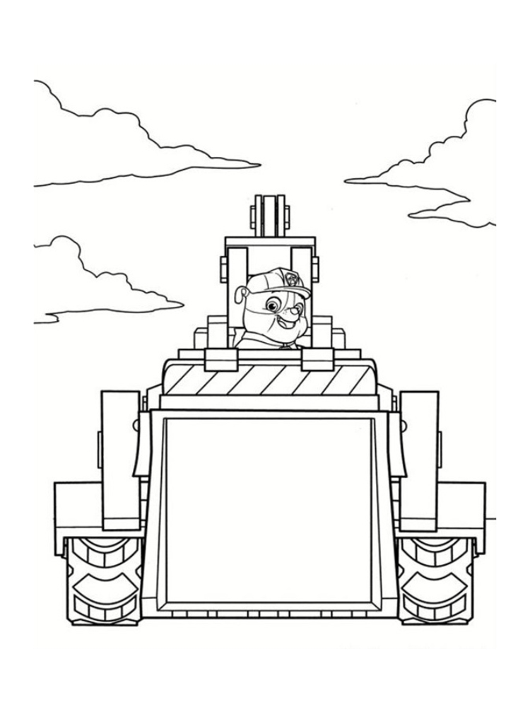 Coloriage Ruben De Pat Patrouille Dans Son Camion - Pat patrouille à imprimer