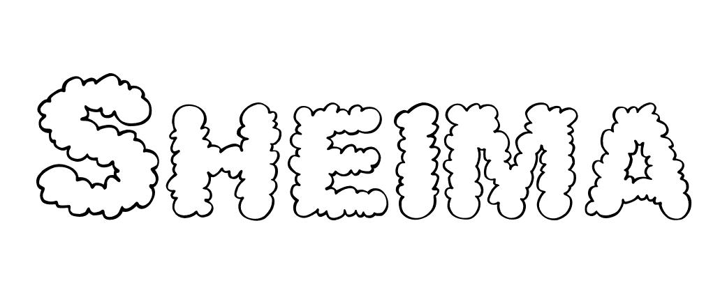 Coloriage Sheima - Prénom à imprimer