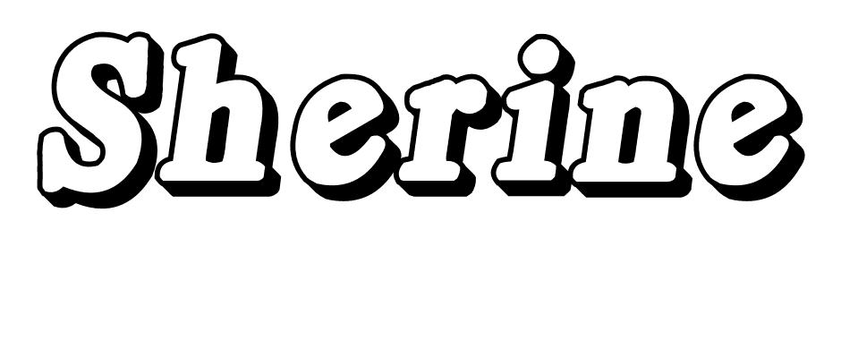 Coloriage Sherine - Prénom à imprimer