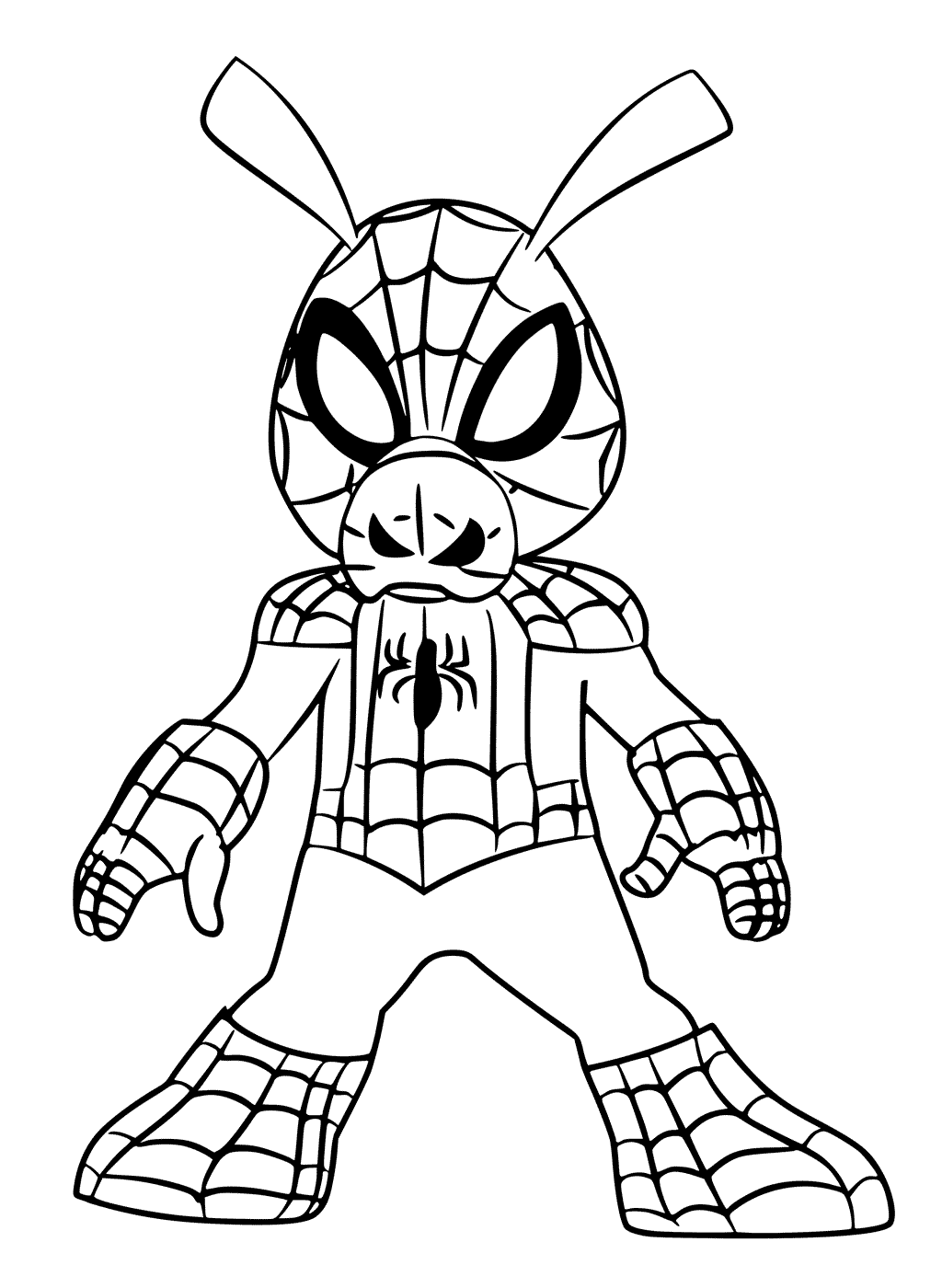 Coloriage Spider Ham à imprimer