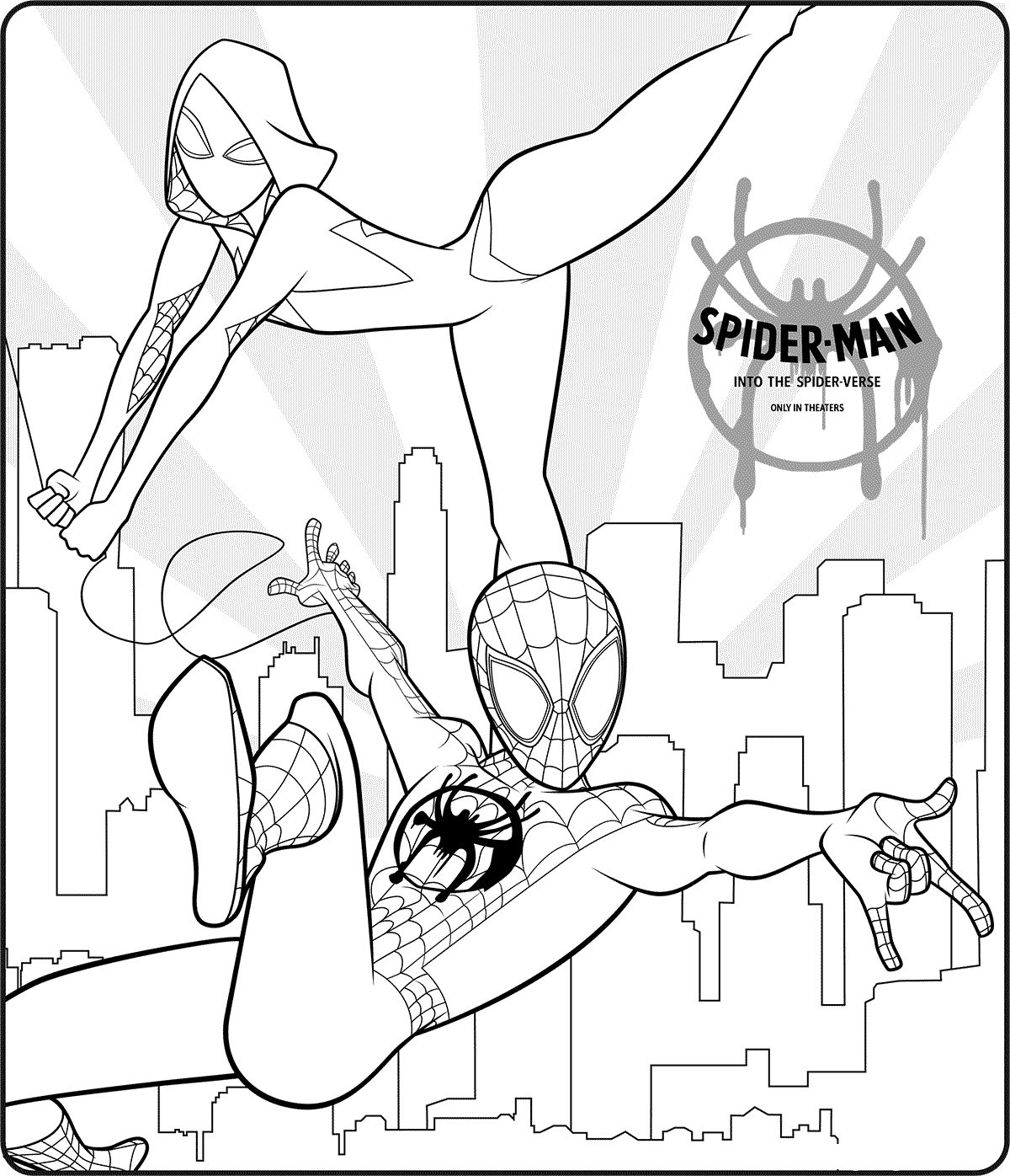 Coloriage Spider-Man Traversée du Multivers - Spider-Man à imprimer
