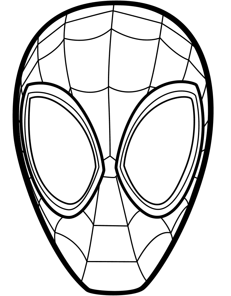 Coloriage Spider Man Mask - Spider-Man à imprimer