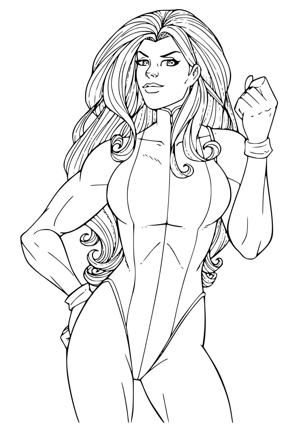 Coloriage Super héroïne
