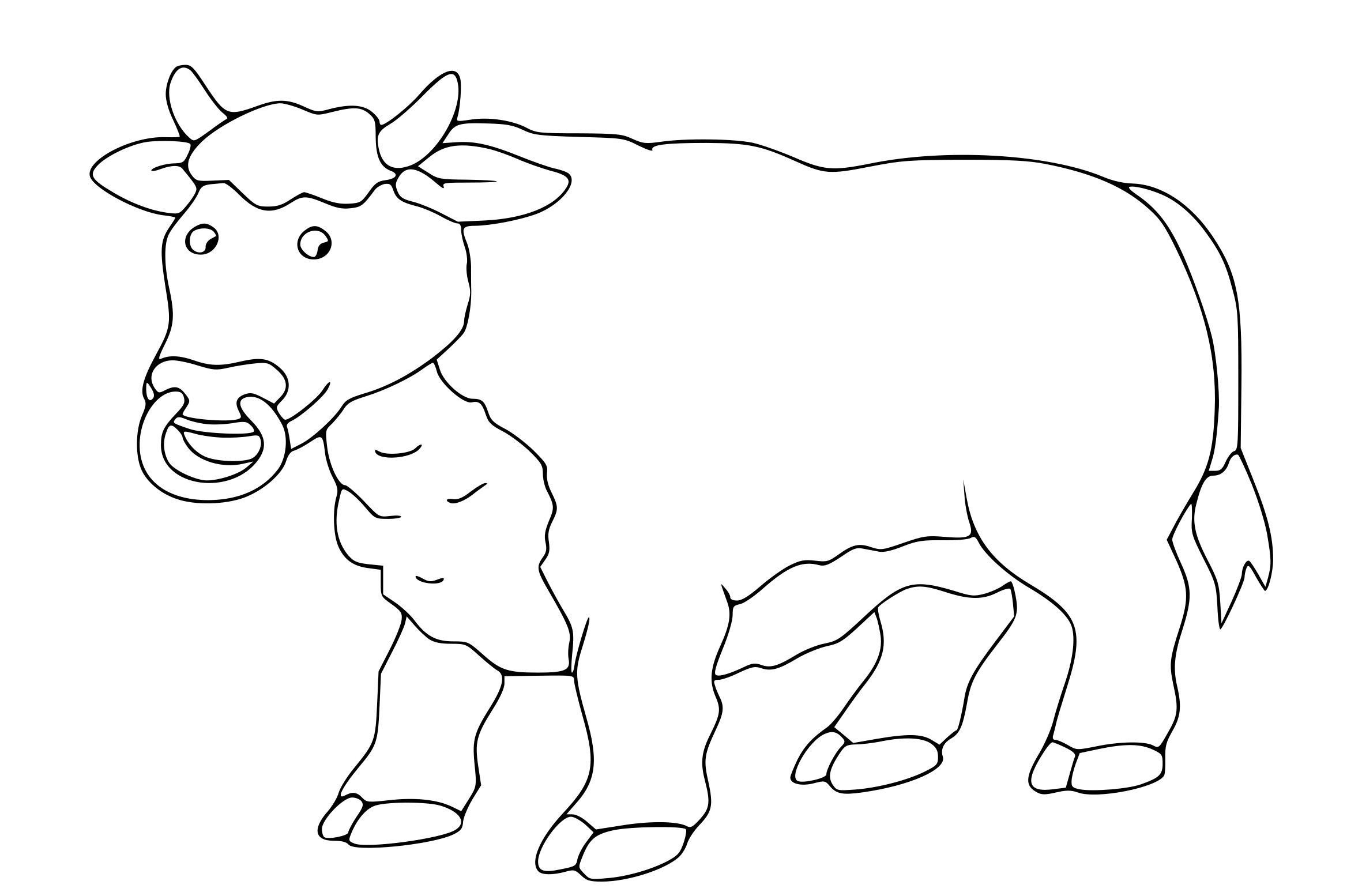 Coloriage Taureau - Maternelle à imprimer