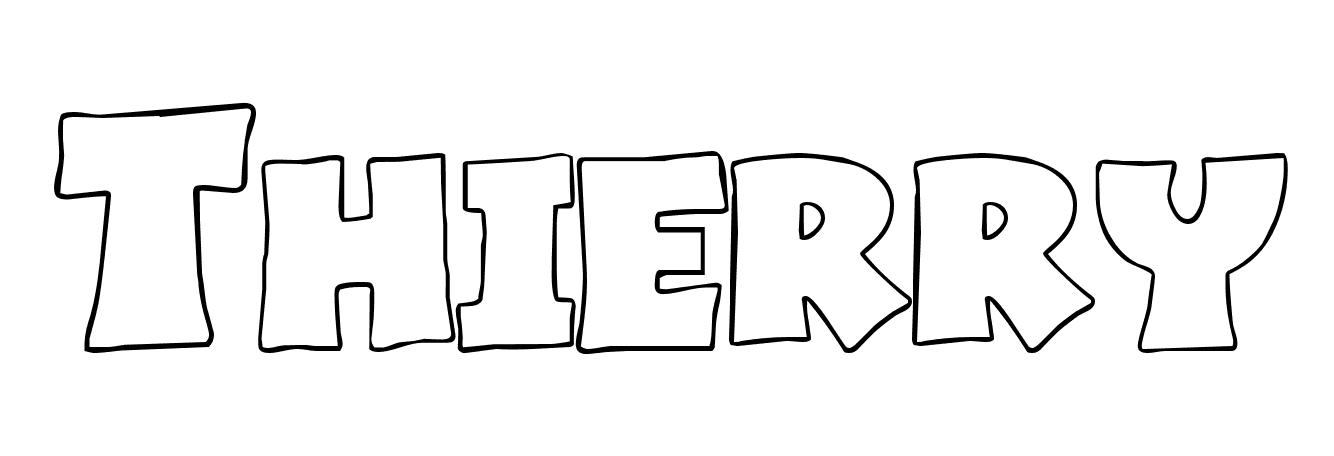 Coloriage Thierry - Prénom à imprimer