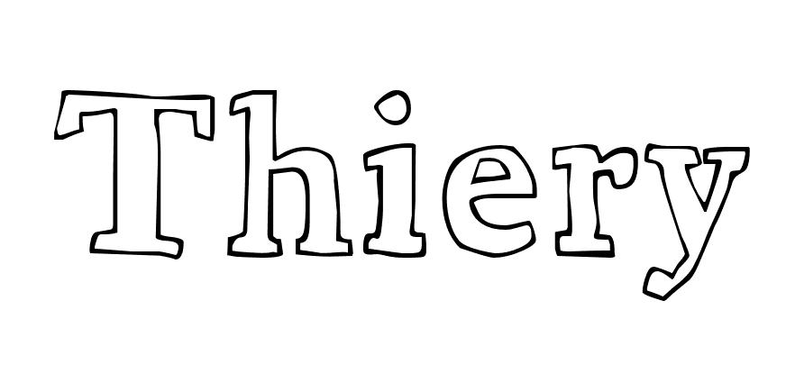 Coloriage Thiery - Prénom à imprimer
