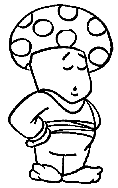Coloriage Toad Le Champignon - Mario à imprimer