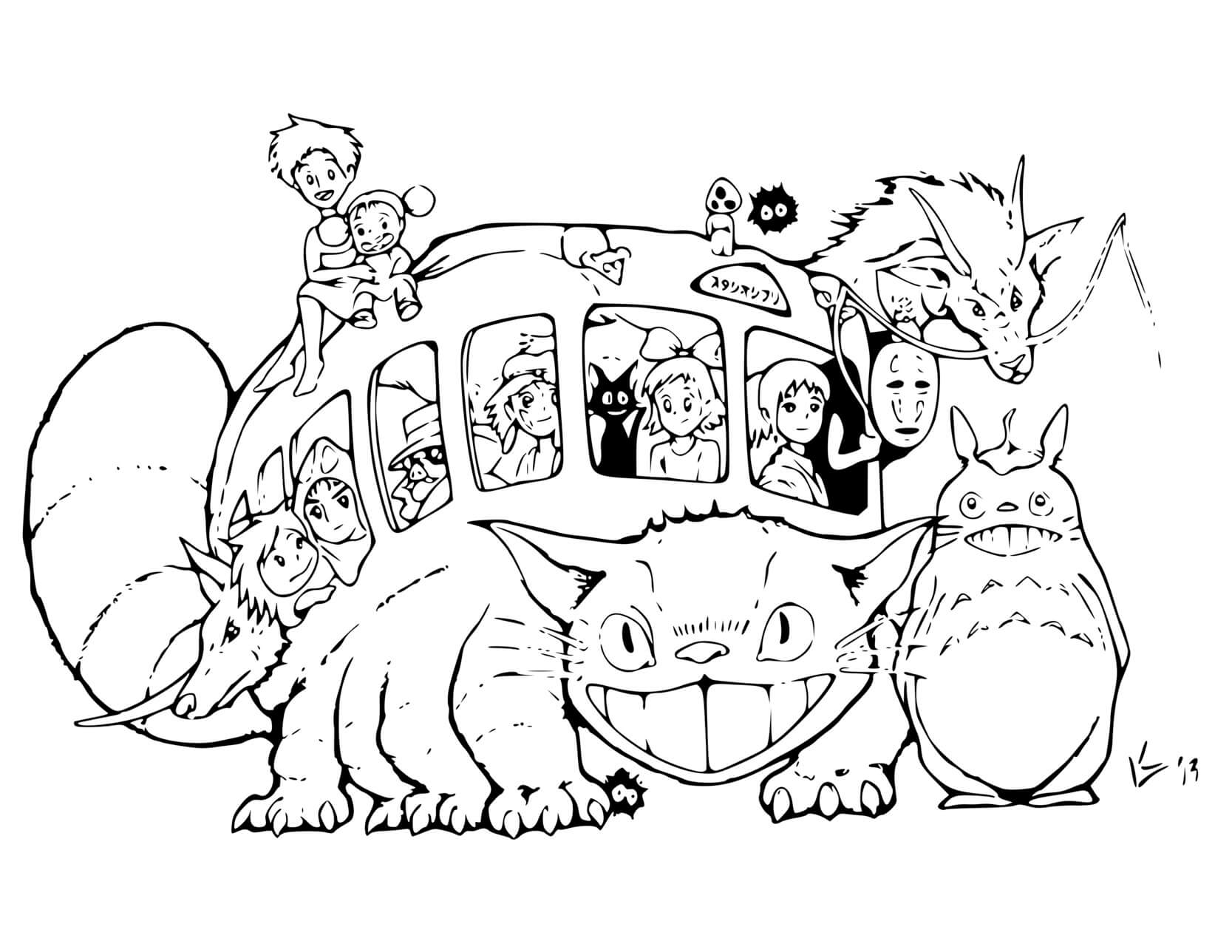 Coloriage Totoro