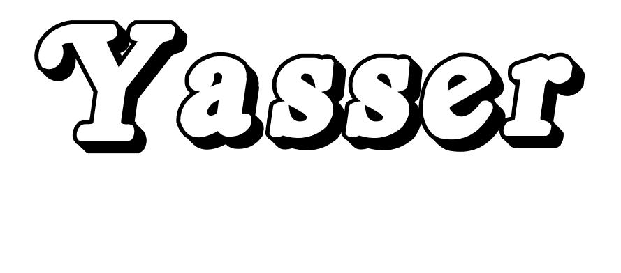 Coloriage Yasser - Prénom à imprimer