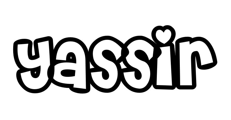 Coloriage Yassir - Prénom à imprimer