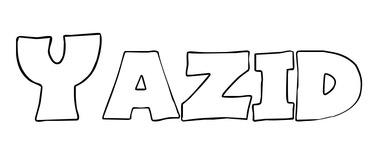 Coloriage Yazid - Prénom à imprimer