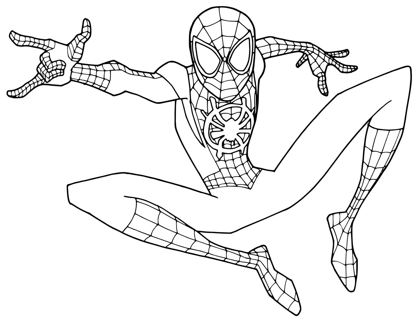 Coloriage Young Spider Man - Spider-Man à imprimer