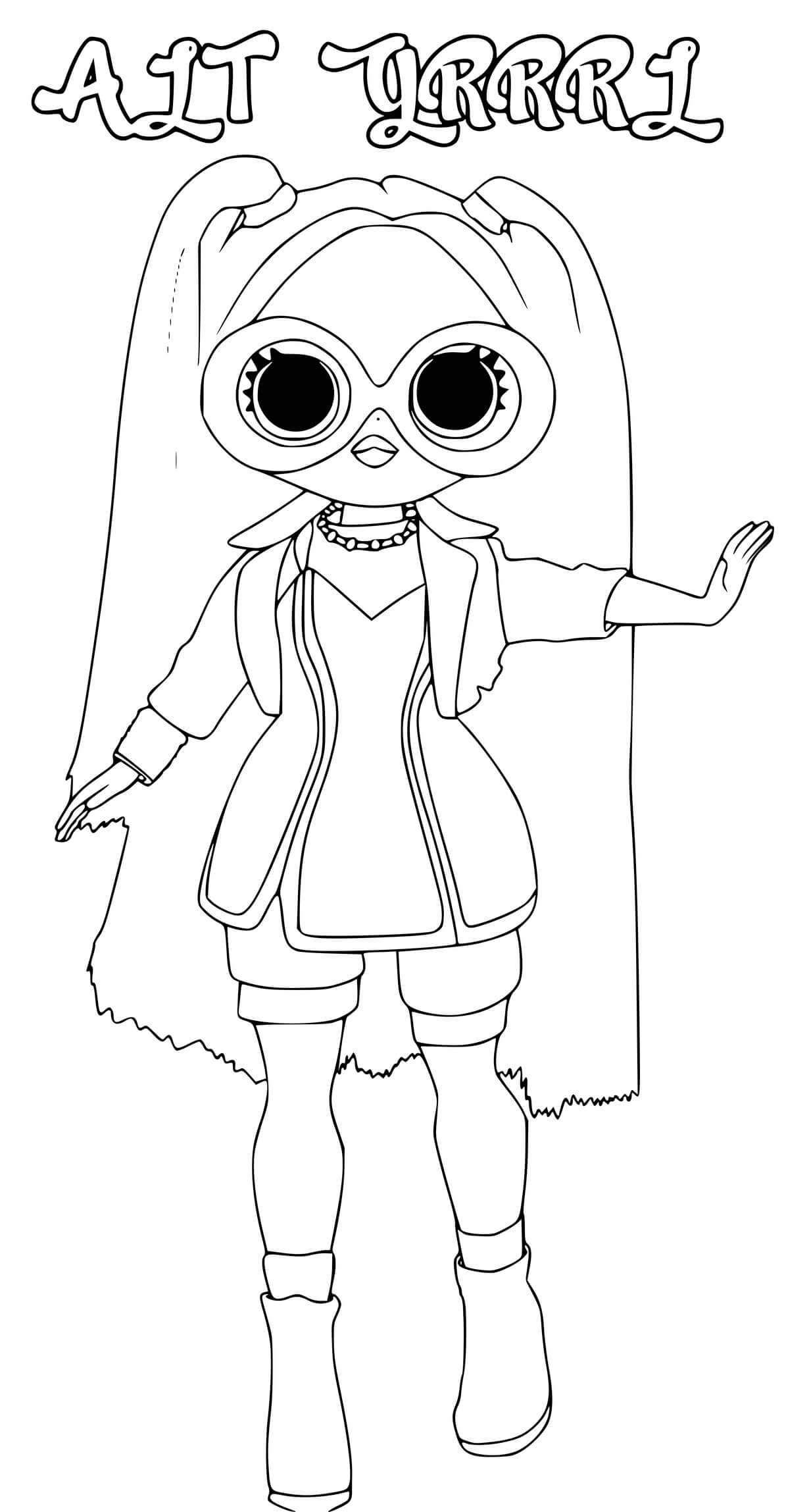 Coloriage Poupée LOL Surprise Hair Goals