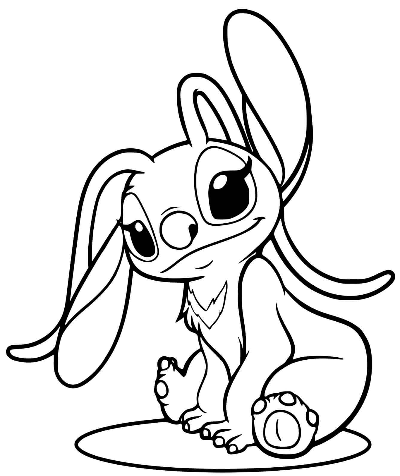 Coloriage Angel de stitch