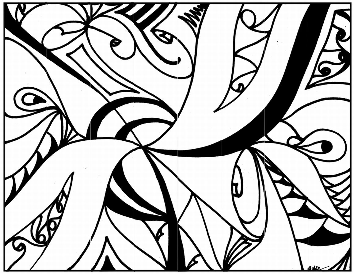 Coloriage Mandala géométrique apaisante pour la détente - Art therapie à imprimer