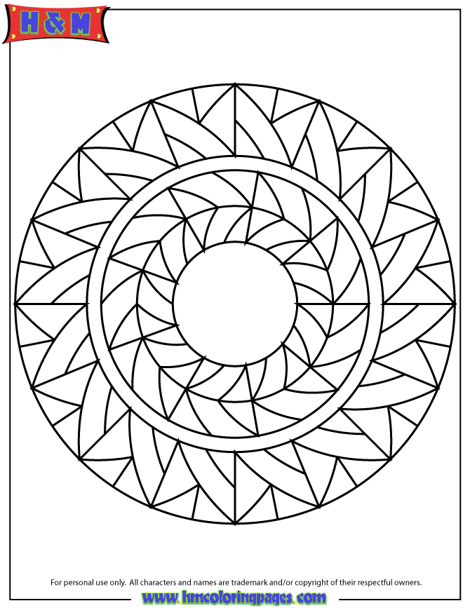 Coloriage Mandala géométrique pour la détente - Art therapie à imprimer