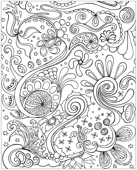 Coloriage Mandala harmonieux pour détente et relaxation - Art therapie à imprimer
