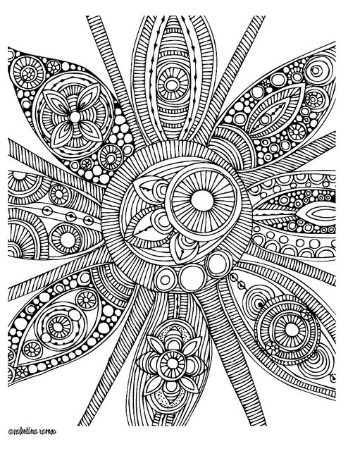 Coloriage Motifs abstraits relaxants et apaisants - Art therapie à imprimer