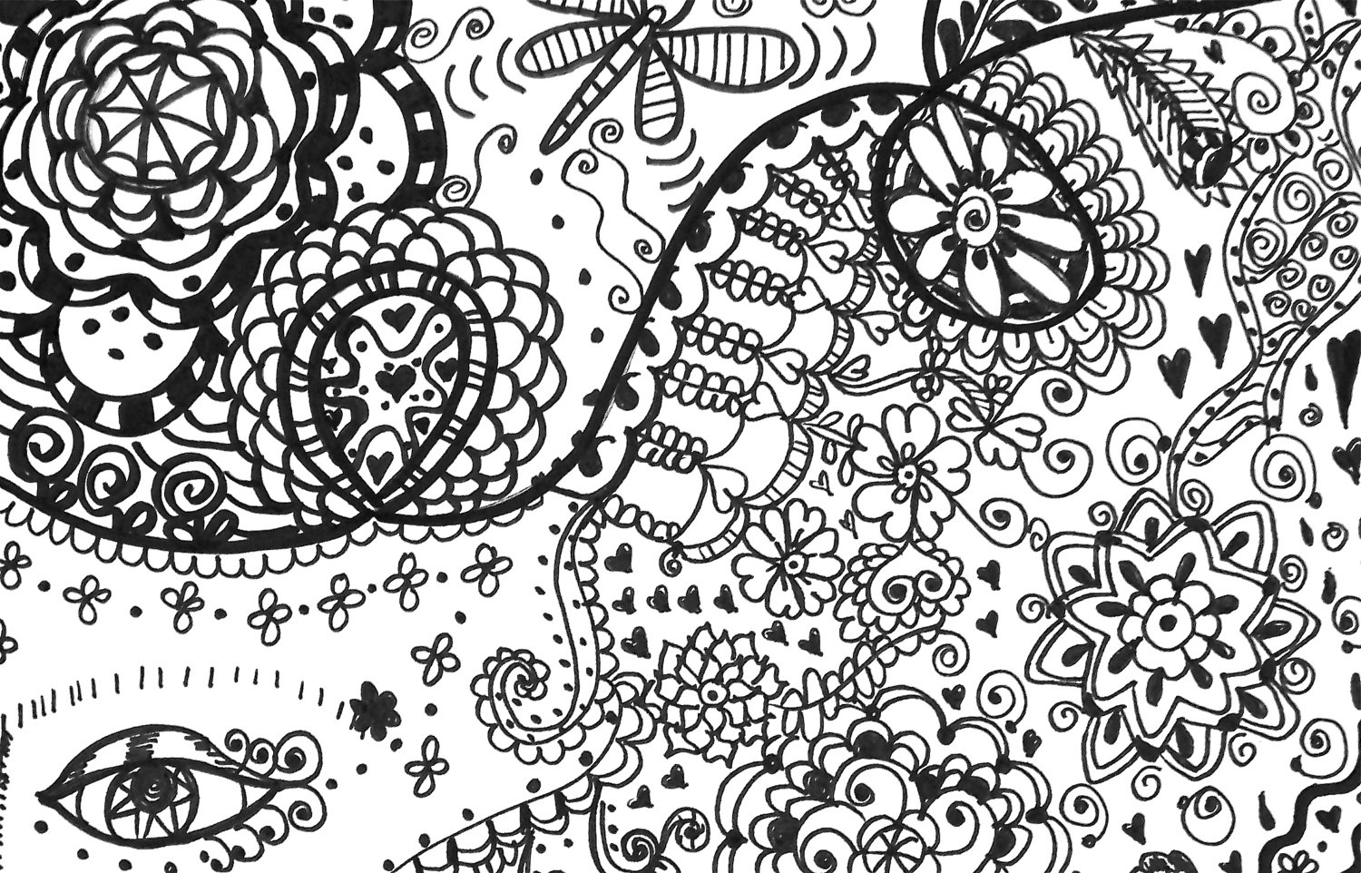 Coloriage Motifs abstraits apaisants - Art therapie à imprimer