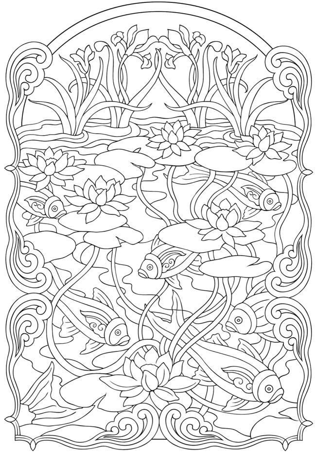 Coloriage Spirales zen pour la relaxation - Art therapie à imprimer