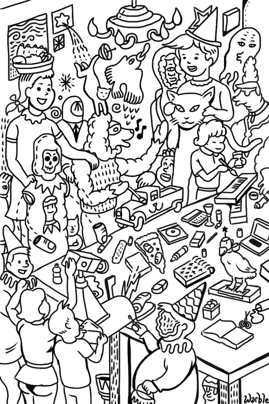 Coloriage Mandala thérapeutique aux motifs géométriques - Art therapie à imprimer