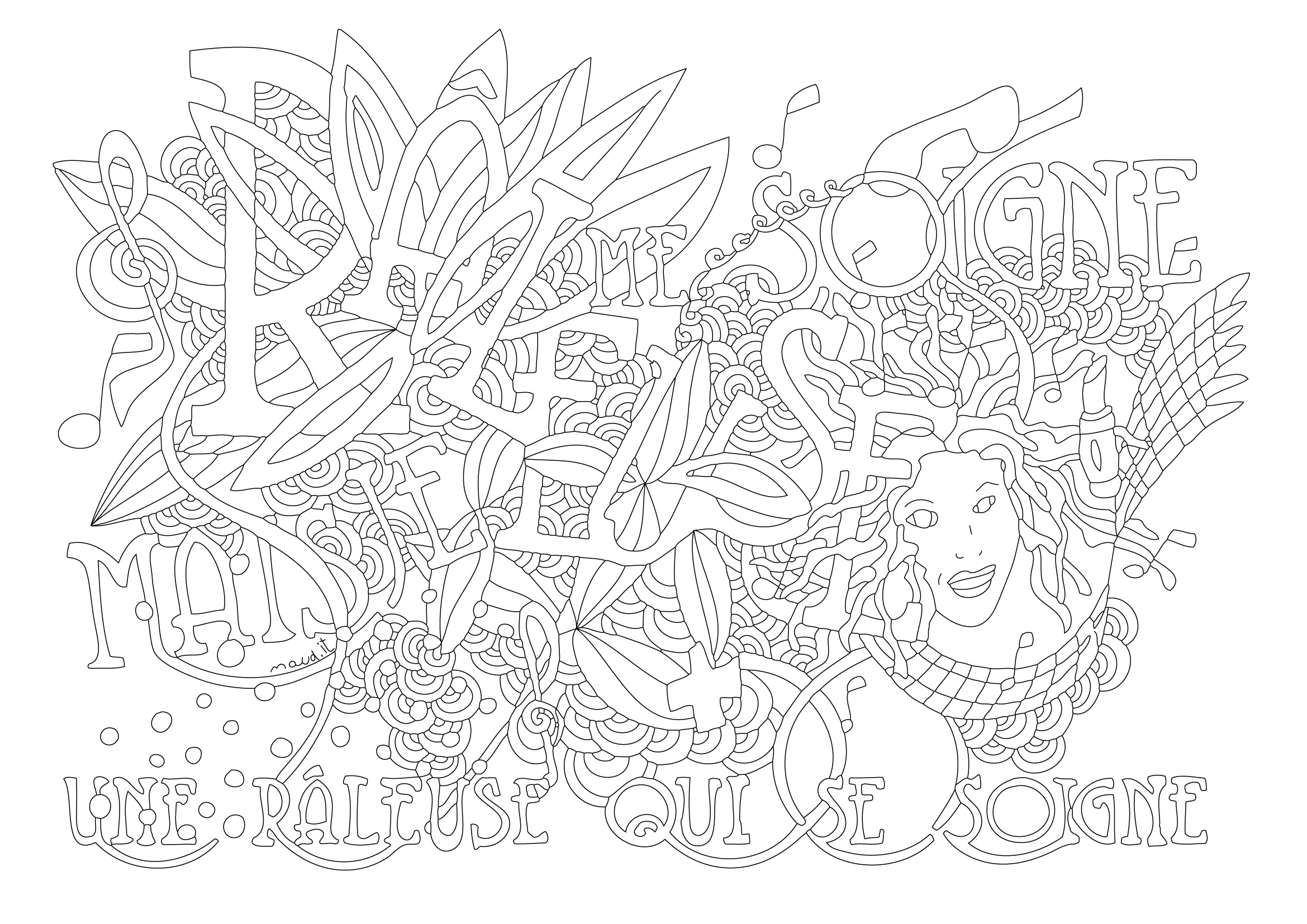 Coloriage Motifs apaisants pour relaxation créative - Art therapie à imprimer
