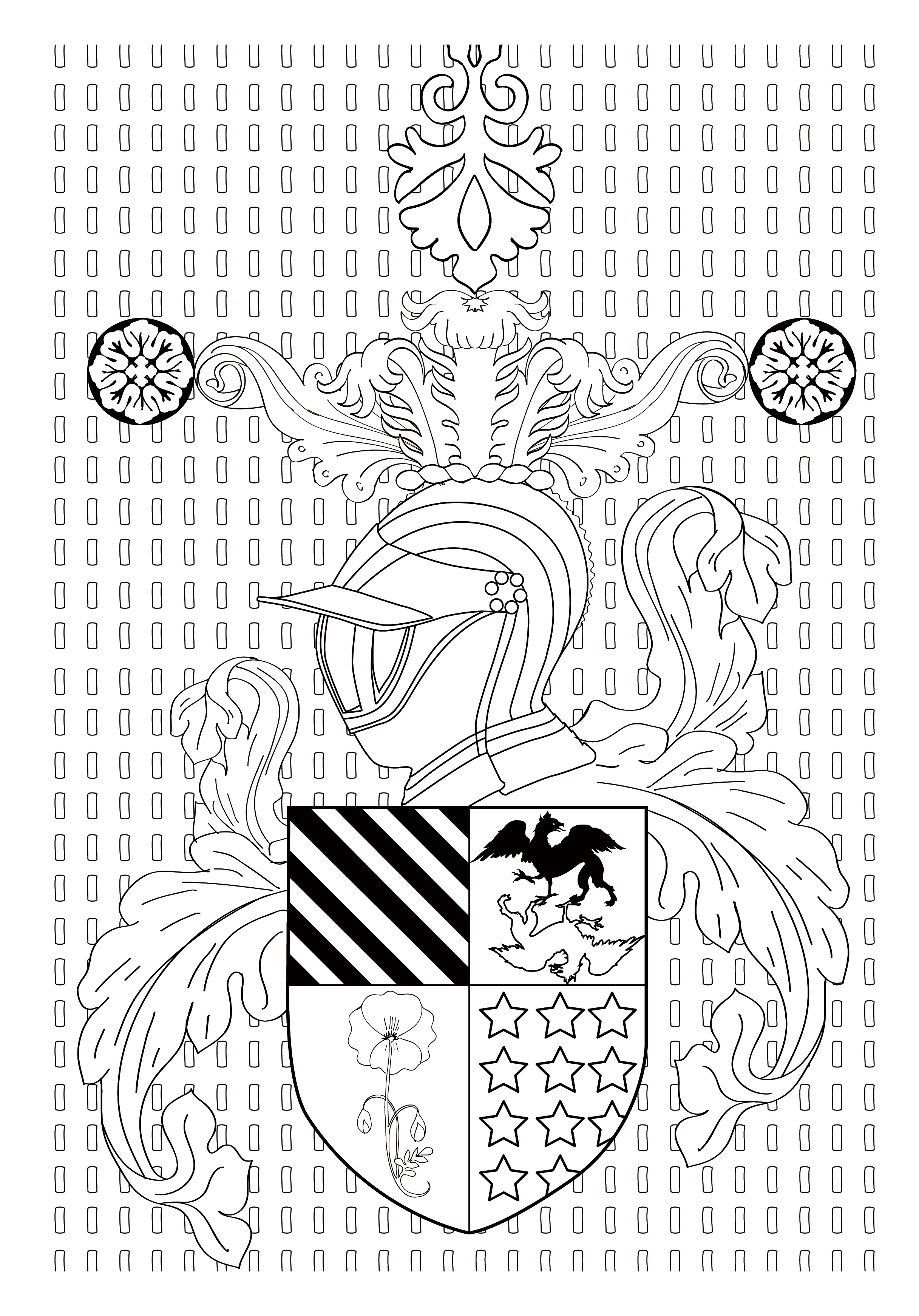 Coloriage Fresque ornementale anti-stress détaillée - Art therapie à imprimer