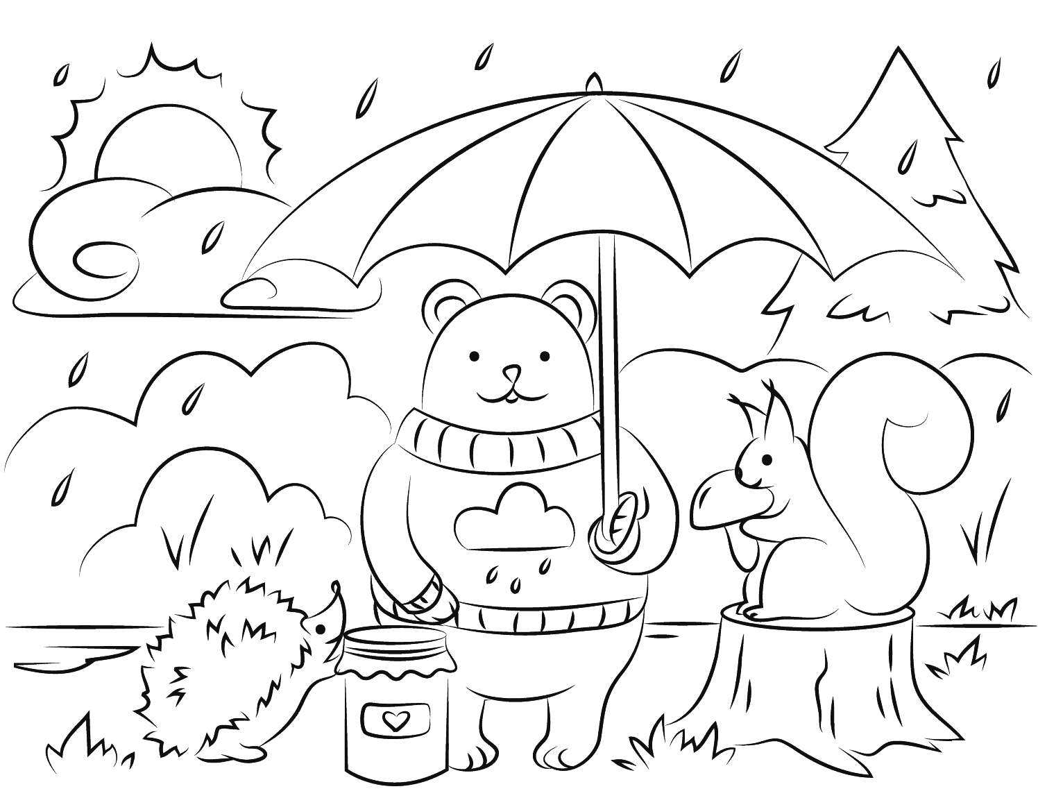 Coloriage Automne