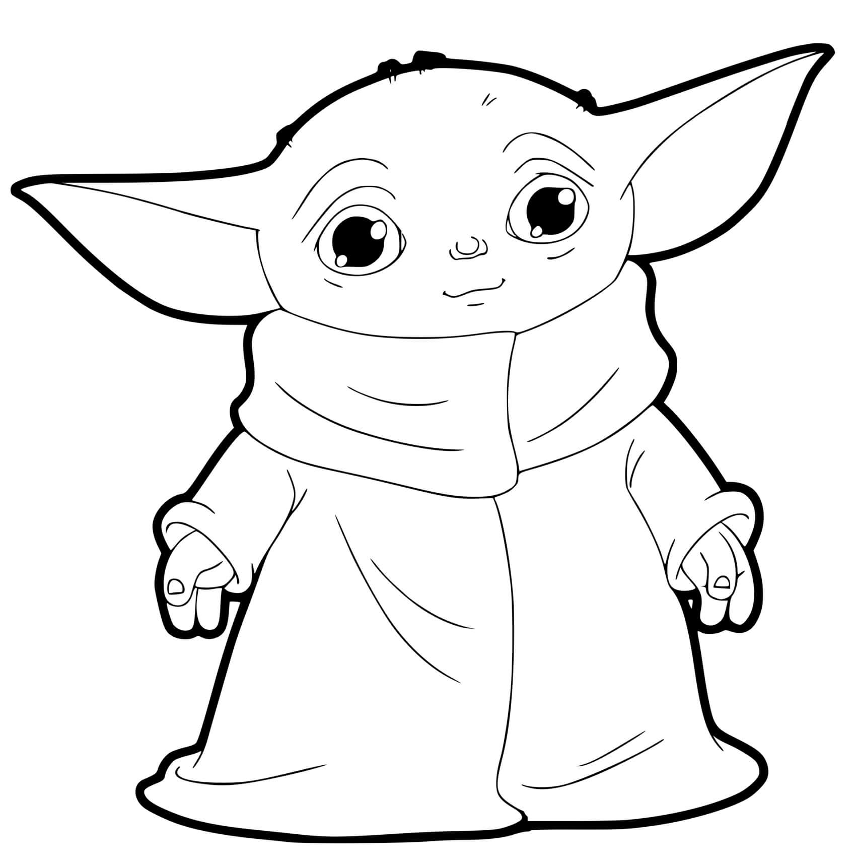 Coloriage Bébé Yoda