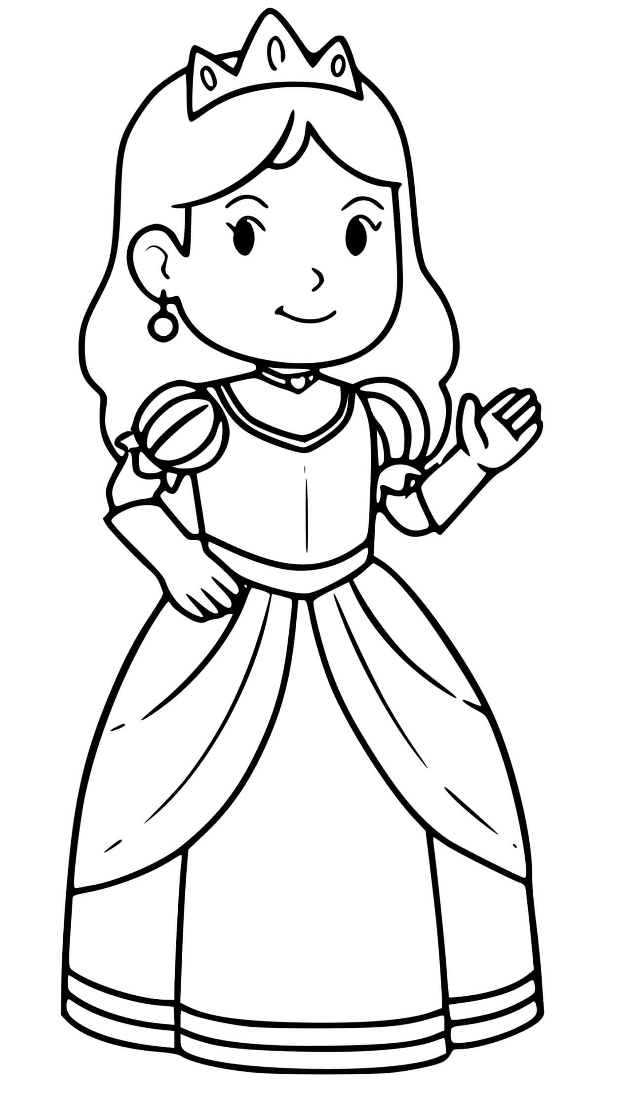 Coloriage Belle Princesse Barbie Cp - Princesse à imprimer