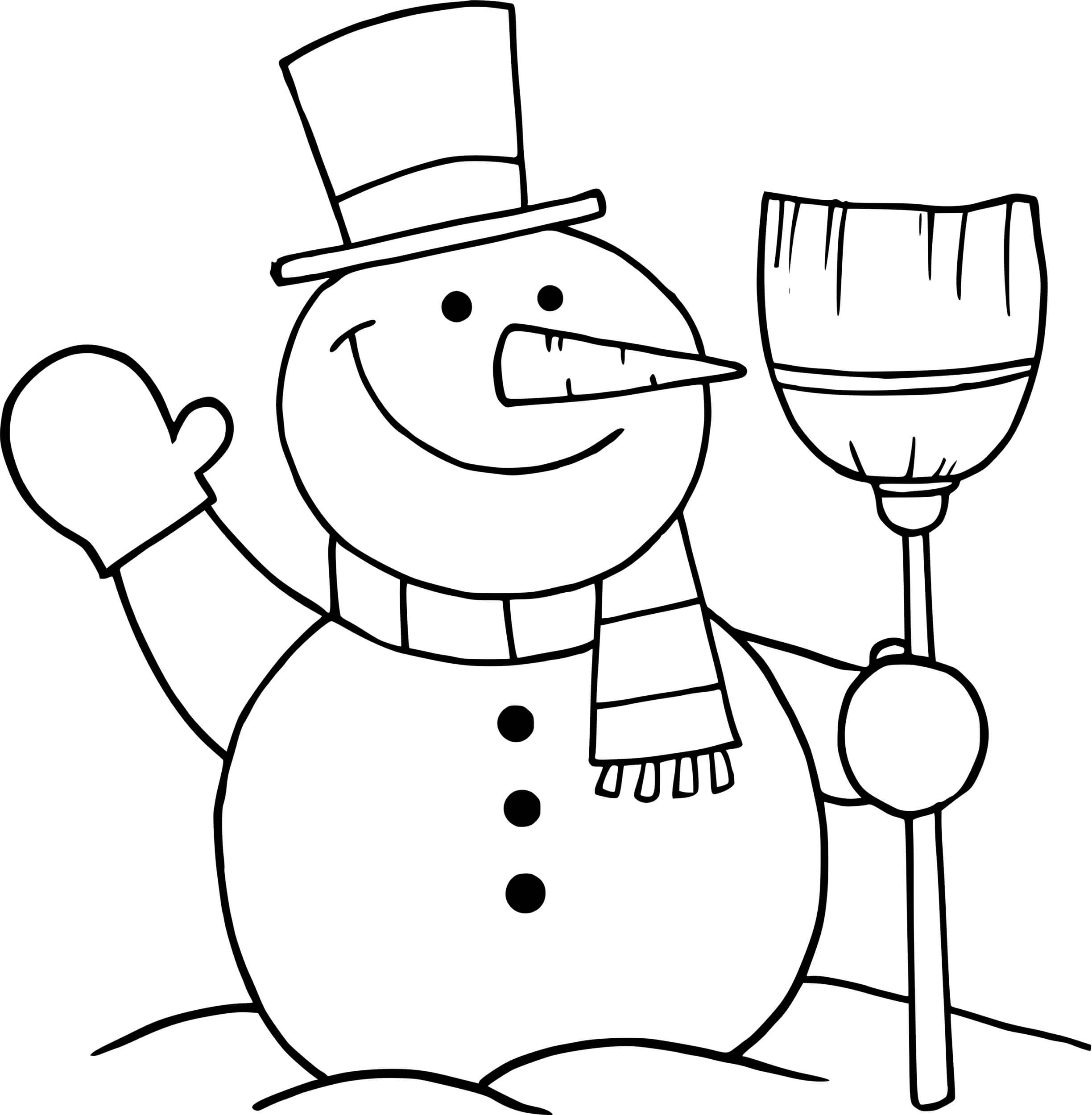 Coloriage Bonhomme de neige