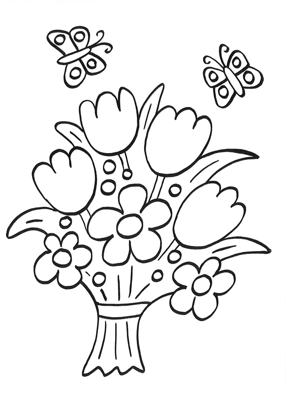Coloriage Bouquet de fleurs