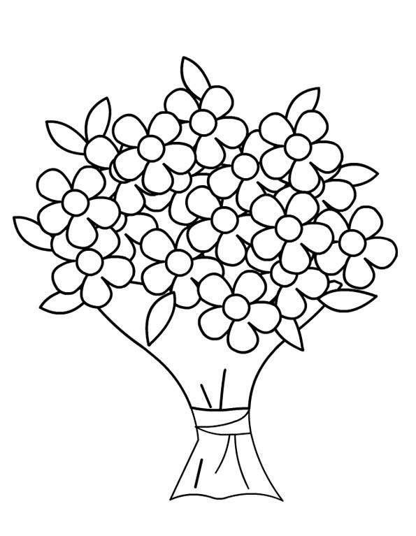 Coloriage Bouquet de fleurs